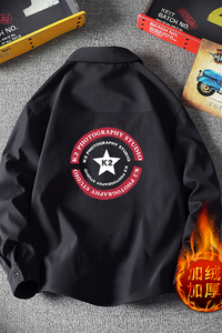 CS15032加绒款P55加厚加绒衬衫男保暖衬衣长袖寸衫上衣服外套图片