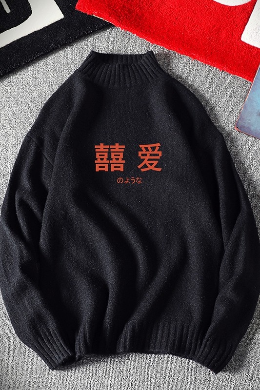 M18020-P45秋冬半高领毛衣男大码,男装针织衫/毛衣,电商A040A
