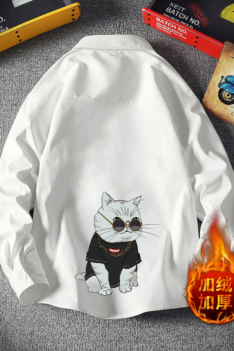 CS15044加绒款P55加厚加绒衬衫男保暖衬衣长袖寸衫上衣服外套,男装衬衫,电商A040A