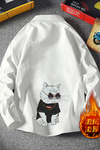 CS15044加绒款P55加厚加绒衬衫男保暖衬衣长袖寸衫上衣服外套图片