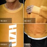 S6002-P35嘻哈印花运动落肩袖卫衣男大码胖子套头衫外套上衣，男装卫衣，电商A040A