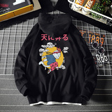 电商A040A-WY2012-P40卡通印花卫衣男大码胖子学生上衣衣服外套，男装卫衣，电商A040A