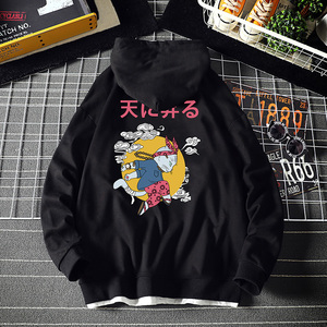 电商A040A-WY2012-P40 卡通印花卫衣男大码胖子学生上衣衣服外套图片