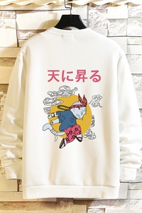 T4012-P25 字母印花帅气百搭长袖t恤男大码胖子卫衣薄外套图片