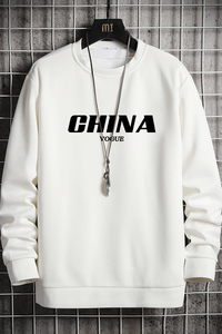 T4001-P25 字母印花帅气百搭长袖t恤男大码胖子卫衣薄外套图片