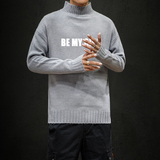 M18004-P45秋冬半高领毛衣男大码，男装针织衫/毛衣，电商A040A