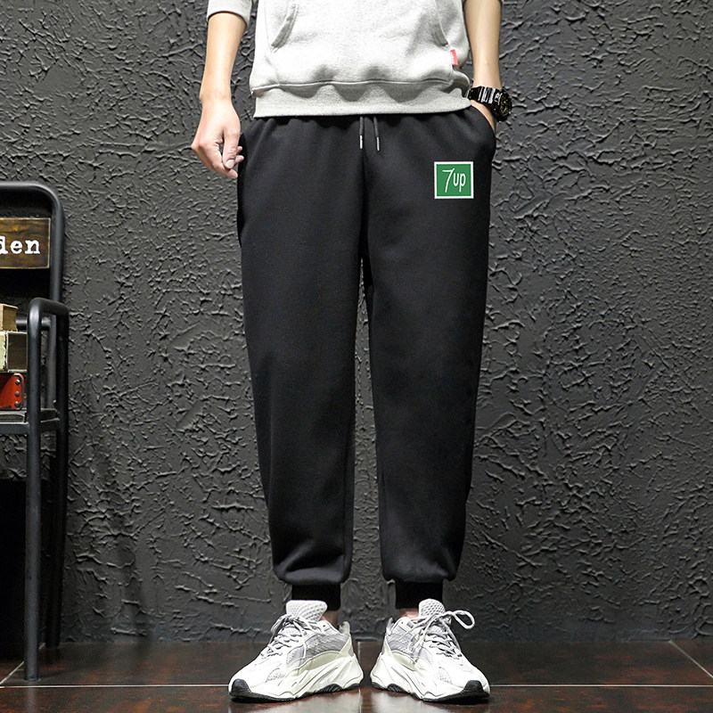 K12058-P40春季束脚直筒运动裤男大码宽松休闲卫裤哈伦裤图片