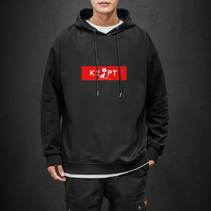 电商A040A-WY2024-P402023新款印花春秋连帽外套男大码胖子卫衣