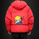 MY16036-P100皮卡丘卡通加厚加绒面包服加肥加大码男胖子衣，男装棉衣，电商A040A