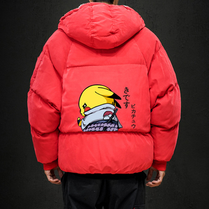 MY16036-P100 皮卡丘卡通加厚加绒面包服加肥加大码男胖子衣图片