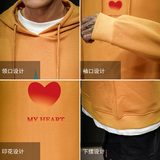 电商A040A-WY2010-P40小清新印花连帽卫衣男大码胖子上衣薄外套，男装卫衣，电商A040A