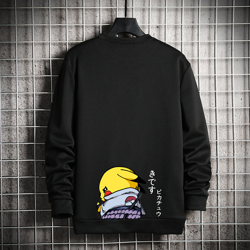 电商A040A-T4036-P25皮卡丘圆领卫衣男大码长袖t恤打底衫,男装卫衣,电商A040A