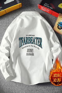 CS15050加绒款P55加厚加绒衬衫男保暖衬衣长袖寸衫上衣服外套图片