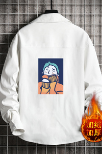 CS15042加绒款P55加厚加绒衬衫男保暖衬衣长袖寸衫上衣服外套图片