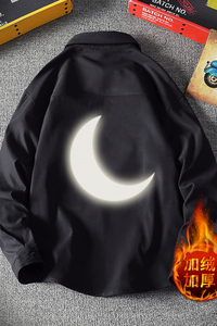 CS15055加绒款P55加厚加绒衬衫男保暖衬衣长袖寸衫上衣服外套图片