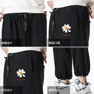 K13059-P40加绒P50 加绒运动裤男大码宽松束脚直筒卫裤休闲裤图片