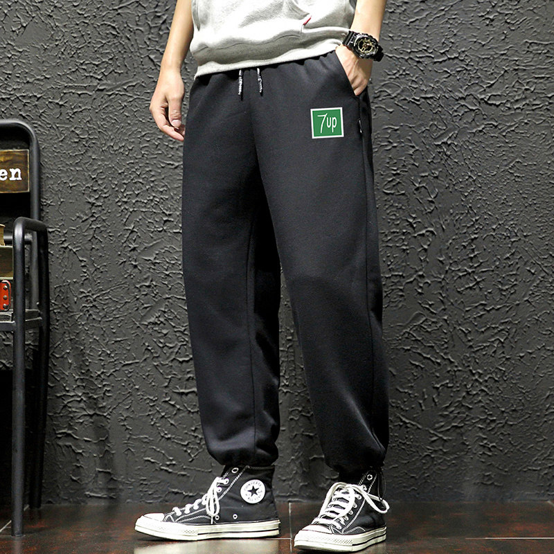 K13058-P40春季束脚直筒运动裤男大码宽松休闲卫裤哈伦裤图片