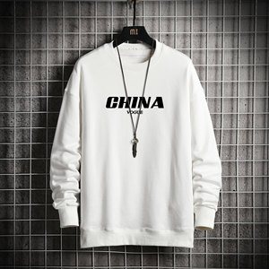 S6001-P35 china字母印花圆领套头卫衣男胖人大码棒球服外套图片