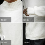 M18045加绒款-P65半高领加厚加绒毛衣男大码胖子针织衫保暖外套，男装针织衫/毛衣，电商A040A