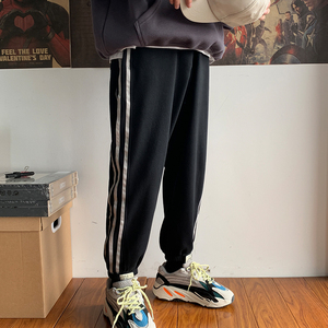 K9003-P45 加绒款P50 魔术贴加厚加绒运动裤大码男胖子保暖卫裤图片