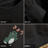 S6037-P35春季圆领卫衣男大码韩版宽松长袖外套男，男装卫衣，电商A040A