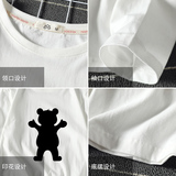 TX3021-P25小熊卡通印花长袖t恤加肥加大码男胖子打底衫，男装T恤，电商A040A