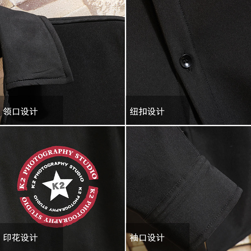 CS15032加绒款P55加厚加绒衬衫男保暖衬衣长袖寸衫上衣服外套,男装衬衫,电商A040A
