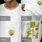 S6003-P35街头嘻哈潮牌印花圆领卫衣男大码胖子潮流外套衣服，男装卫衣，电商A040A
