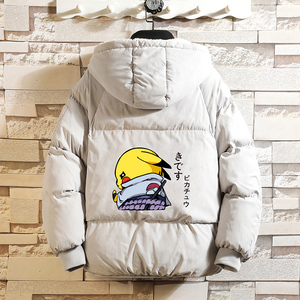 MY16036-P100 皮卡丘卡通加厚加绒面包服加肥加大码男胖子衣图片