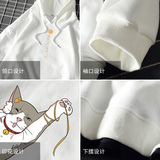 电商A040A-WY2013-P40猫咪印花青少年学生大码卫衣男潮胖子男，男装卫衣，电商A040A