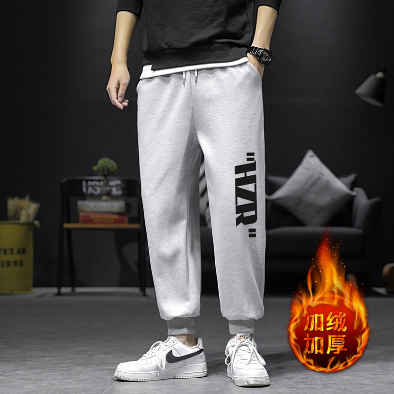 K12002-P40加绒P50加绒运动裤男大码宽松束脚直筒卫裤休闲裤,男装休闲裤,电商A040A