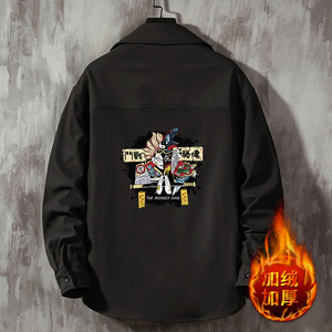 CS15016加绒款P55加厚加绒衬衫男保暖衬衣长袖寸衫上衣服外套图片