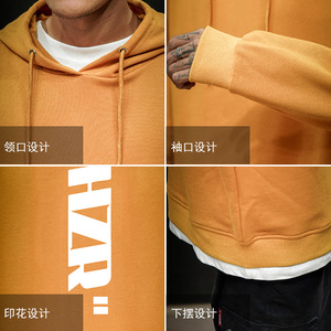 A040A-WY2002-P40 印花连帽卫衣加肥加大码运动服胖子棒球服外套图片