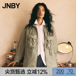 【90白鸭绒】JNBY/江南布衣冬季工装风羽绒服大口袋宽松立领外套