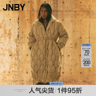 【正反两穿】JNBY/江南布衣冬长款羽绒服女下摆抽绳简约休闲外套