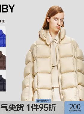 JNBY/江南布衣冬羽绒服立领宽松长袖面包服5MAC11920