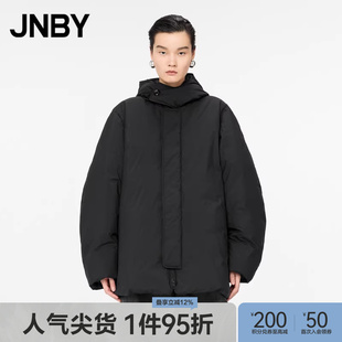 【拒水】JNBY/江南布衣秋冬宽松加厚休闲连帽羽绒服5OBC12590