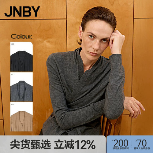 【秋冬上新】JNBY/江南布衣25冬毛针织衫H型长袖5P0314040
