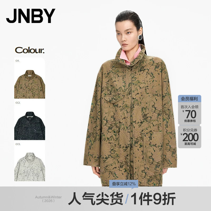 【秋冬上新】JNBY/江南布衣25秋夹克外套翻领长袖5P7612390图片