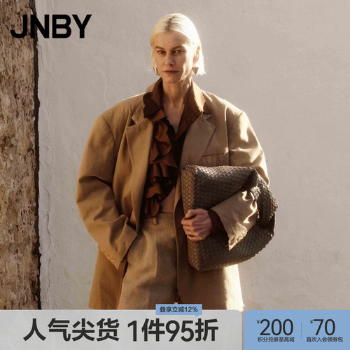 【断码清仓】JNBY/江南布衣春秋折扣西服棉质宽松复古女5O2711900