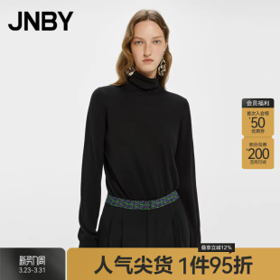 100%山羊绒 打底衫 JNBY 高领舒适修身 简约女 江南布衣秋冬长袖