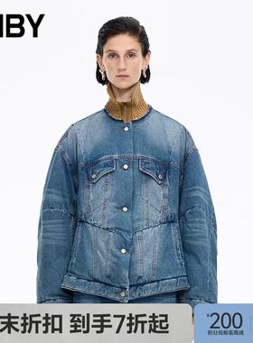 【商场同款】JNBY/江南布衣25冬新品羽绒服宽松无领长袖5P0C12730