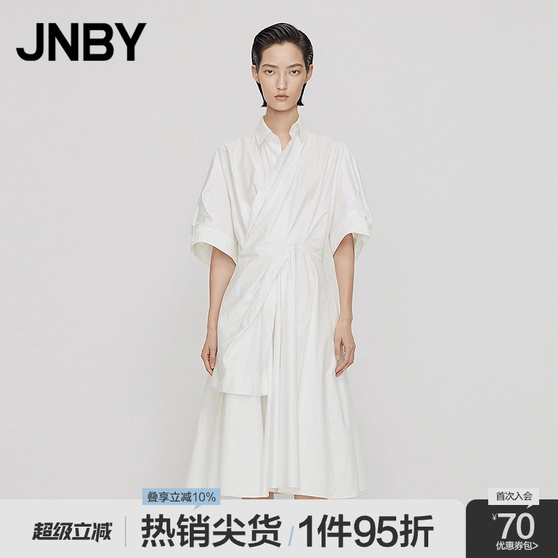 衬衫领初夏连衣裙造型感礼服裙