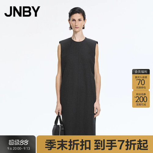 【季末折扣】JNBY/江南布衣26春新品连衣裙无袖圆领直筒5Q3G10460