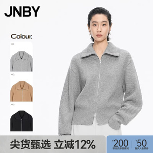 江南布衣25冬新品 商场同款 JNBY 宽松开襟5X0310250 毛针织衫