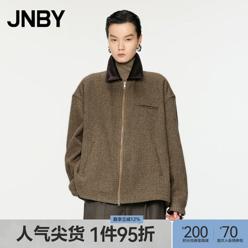 JNBY/江南布衣秋冬呢大衣宽松A字外套5OA810110