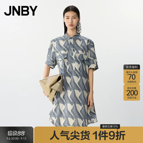 【春夏上新】JNBY/江南布衣25夏连衣裙H型衬衫领5P4G14760