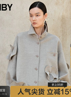 JNBY/江南布衣秋冬呢大衣宽松H型外套5OA810320
