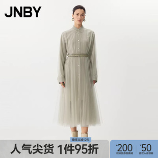 JNBY 江南布衣25春连衣裙宽松衬衫 领5P2G23180 早春上新