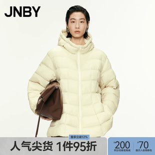 JNBY/江南布衣秋冬羽绒服宽松连帽菱格立体裙摆造休闲女5O0C12160